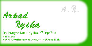 arpad nyika business card